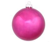 Vickerman 351833 8 Magenta Shiny Ball Christmas Tree Ornament N592010DSV
