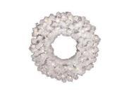Vickerman 17283 48 Crystal White Spruce 100 Frosted Warm White Italian LED Lights Christmas Wreath A805848LED