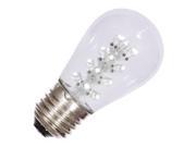 Vickerman 34664 S14 LED PureWht Transp Bulb E26 Nk Base X14ST1P A Line Pear LED Light Bulb