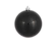 Vickerman 393475 4 Black Candy Ball Christmas Tree Ornament 6 pack N591017DCV