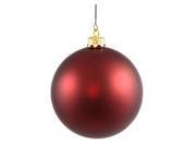 Vickerman 392577 2.4 Burgundy Matte Ball Christmas Tree Ornament 24 pack N590605DMV