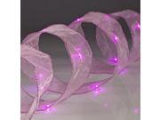 Gerson 25094 7 Pink Ribbon with 20 Pink Micro LED Lights
