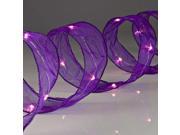 Gerson 25096 7 Purple Ribbon with 20 Warm White Micro LED Lights