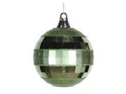 Vickerman 377017 5.5 Celadon Shiny Matte Glitter Mirror Ball Christmas Tree Ornament M151654