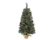 Vickerman 370520 1.5 x 11 Wesley Mixed Pine 20 Clear Miniature Lights with Red Berries and Pine Cones Christmas Tree B155618