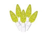 Vickerman 390443 100 Light 34 White Wire Lime C6 LED Christmas Light String Set with 4 Spacing X4W8133