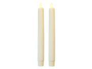 Luminara 02016 8 Ivory Realistic Flame LED Taper Candle with Timer 2 pack