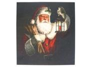 RAZ Imports 39590 20 x 20 x 1 Santa Battery Operated LED Lighted Canvas Batteries Not Included