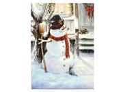 RAZ Imports 39744 24 x 18 x 1 Snowman Battery Operated LED Lighted Canvas Batteries Not Included