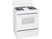 30 standing Gas Range with 4 Open Burners 4.2 cu. ft. Manual Clean Oven Interior Light Electronic Ignition and Broiler Drawer Bisque