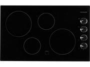 32 Electric Cooktop with 4 Cooking Elements Ready Select Controls Ceramic Glass Cooktop On Indicator and Hot Surface Indicator Black
