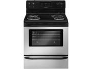 30 standing Electric Range with 4 Coil Elements 5.3 cu. ft. Self Clean Oven Timed Cook Option Lockout Interior Light and Storage Drawer Silver Mist
