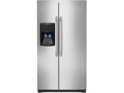22.6 cu. ft. Side by Side Refrigerator with SpillSafe Glass Shelves Gallon Door Bins Humidity Controlled Crisper and External Ice Water Dispenser Stainless S