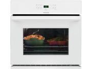 27 Single Electric Wall Oven with 3.8 cu. ft. Self Clean Oven Delay Clean Option Timed Cook Option Keep Warm Setting and Auto Oven Shut Off White