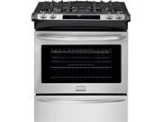 30 Slide in Gas Range with 4 Sealed Burners 4.5 cu. ft. True Convection Oven Self Clean Auto Shut Off Quick Preheat Temperature Probe and Storage Drawer
