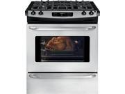 30 Slide in Gas Range with 4 Sealed Burners 4.5 cu. ft. Self Clean Oven Delay Clean Option Delay Start Auto Oven Shut Off and Storage Drawer Stainless Ste