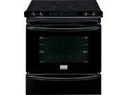 30 Slide in Smoothtop Electric Range with 5 Heating Elements Warming Zone 4.6 cu. ft. True Convection Oven Steam Clean Quick Preheat and Storage Drawer Bl