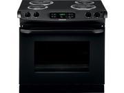 30 Drop in Electric Range with 4 Coil Elements 4.6 cu. ft. Self Clean Oven Delay Clean Delay Start Hi Lo Broil Option and Auto Oven Shut Off Black
