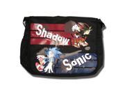 Red and Blue Shadow Sonic the Hedgehog Messenger Bag school book bag ~15x13x3 in GE Animation