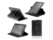 Black 360 Degree Rotating Leather Case Cover with Swivel Stand for Amazon 2011 Kindle Fire
