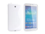 White S Shape 2 Tone Glossy Matte TPU Gel Soft Case Back Cover Skin for Samsung Galaxy Tab 3 7.0 P3200 Tablet