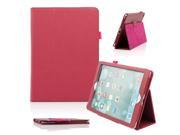 For Apple iPad 5 Air Magnetic PU Leather Folio Stand Case Cover Stylus Holder Hot Pink
