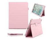 For Apple iPad 5 Air Magnetic PU Leather Folio Stand Case Cover Stylus Holder Pink