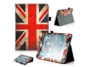 Gearonic ™ Magnetic PU Leather Folio Case Cover with Side Flip Stand Stylus Holder for Apple iPad Air Flag of England