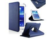 GEARONIC TM For Samsung Galaxy Tab 3 7 T210 PU Leather 360 degree Rotating Case Cover with Stand Dark Blue