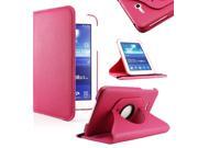 GEARONIC TM For Samsung Galaxy Tab 3 7 T210 PU Leather 360 degree Rotating Case Cover with Stand Hot Pink