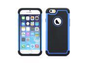 GEARONIC TM Heavy Duty Hybrid PC Shockproof Dirt Dust Proof Hard Matte Rugged Silicone Case Cover For Apple iPhone 6 Blue
