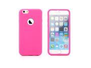 GEARONIC TM Hybrid TPU Wrap Up Phone Case Cover with Built in Screen Protector For Apple iPhone 6 Hot Pink