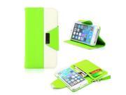 GEARONIC TM Magnetic Hybrid PU Leather Credit Card Holder Flip Wallet Stand Pouch Hard Case Cover for Apple iPhone 6 Green