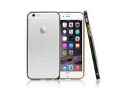 GEARONIC TM Luxury Dual Color Metal Aluminum Alloy Bumper Hard Frame Shell Case Cover for 4.7 iPhone 6 Black