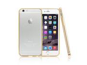 GEARONIC TM Luxury Dual Color Metal Aluminum Alloy Bumper Hard Frame Shell Case Cover for 4.7 iPhone 6 Gold