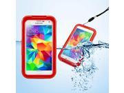 GEARONIC TM Waterproof Shockproof Dirt Snow Proof Durable Case Cover for Samsung Galaxy GALAXY S5 SV i9600 Red