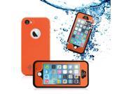 GEARONIC TM Durable Waterproof Shockproof Snow DirtProof Fingerprint Scanner Full Case Cover For Apple iPhone SE 5 5S Orange