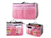 Women s Travel Insert Organizer Compartment Bag Handbag Purse Large Liner Tidy Bag Pink