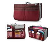 Women s Travel Insert Organizer Compartment Bag Handbag Purse Large Liner Tidy Bag Red