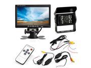 Wireless Car Truck Rear View System Backup CCD Reverse Night Vision Camera Kit 7 TFT LCD Monitor