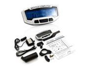 LCD Mountable Bike Bicycle Cycling Computer Odometer Speedometer Velometer with 28 Functions