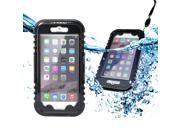 GEARONIC TM Waterproof Hybrid Rugged PC Heavy Duty Shockproof Dirt Dust Snow Proof Durable Hard Back Full Cover Case For Apple iPhone 6 Black