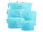 Portable Travel Luggage Packing Cubes Clothes Storage Bags Tidy Organizer Pouch Suitcase Handbag Case Set Blue