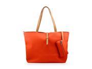 Korean Lady Ladies Women PU Leather Messenger Hobo Shoulder Handbag Shoulder Bag Tote Purse Orange
