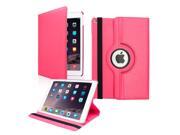 GEARONIC TM 2014 Apple iPad Air 2 360 Degree Rotating Stand Cover PU Leather Swivel Case Hot Pink