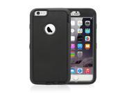 GEARONIC TM Heavy Duty Hybrid Shockproof Dirt Dust Proof Durable Rugged Hard PC Silicone Case Cover for Apple iPhone 6 Plus 5.5 Black