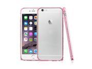 GEARONIC TM Luxury Bling Rhinestones Metal Aluminum Alloy Bumper Hard Frame Shell Case Cover for Apple 4.7 iPhone 6 Pink
