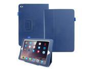 GEARONIC TM Magnetic PU Leather Folio Case Cover with Side Flip Stand Stylus Holder for Apple 2014 New iPad Air 2 Dark Blue