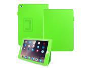 GEARONIC TM Magnetic PU Leather Folio Case Cover with Side Flip Stand Stylus Holder for Apple 2014 New iPad Air 2 Green