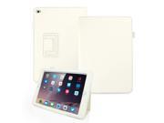 GEARONIC TM Magnetic PU Leather Folio Case Cover with Side Flip Stand Stylus Holder for Apple 2014 New iPad Air 2 White